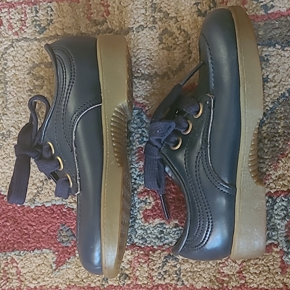 VINTAGE 70s BUSTER BROWN LEATHER SHOES NAVY BLUE - Picture 6 of 8